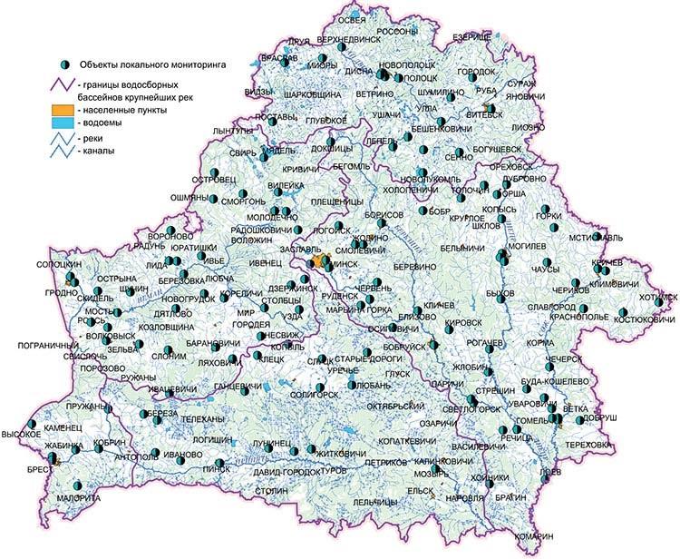 Реки беларуси карта и озера физическая